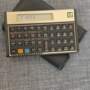 Vintage HP 12C Financial Calculator with Case Tested Hewlett-Packard LCD